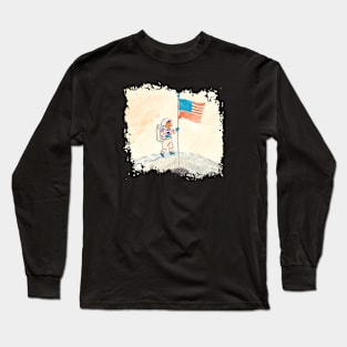 Drawn Astronaut Long Sleeve T-Shirt